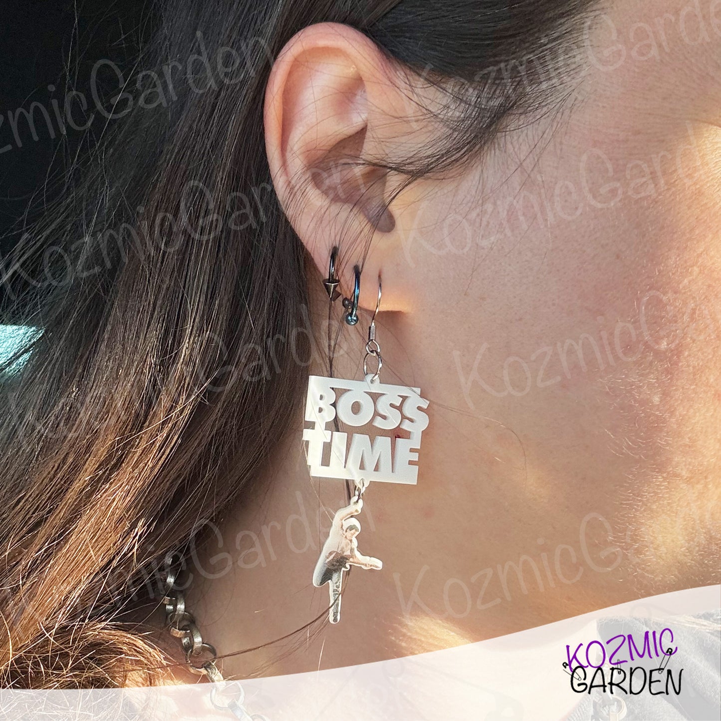 "Boss Time” Earrings – Tiny Bruce Springsteen Rockin’ That Born in the USA Vibe!