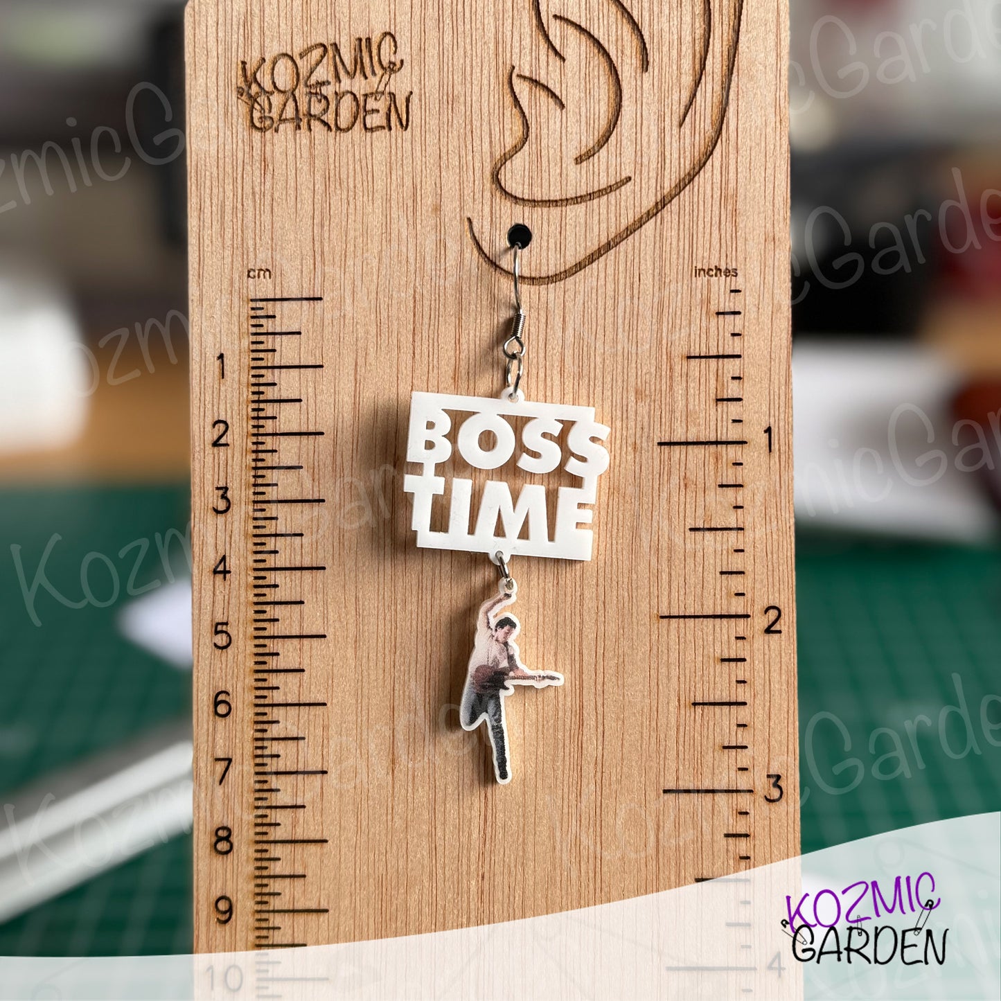 "Boss Time” Earrings – Tiny Bruce Springsteen Rockin’ That Born in the USA Vibe!