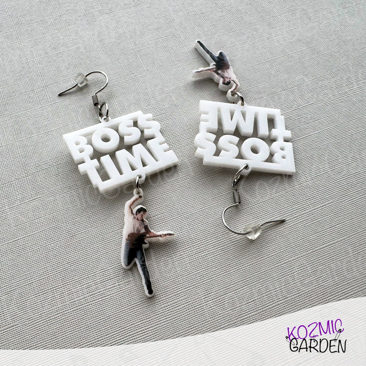 "Boss Time” Earrings – Tiny Bruce Springsteen Rockin’ That Born in the USA Vibe!