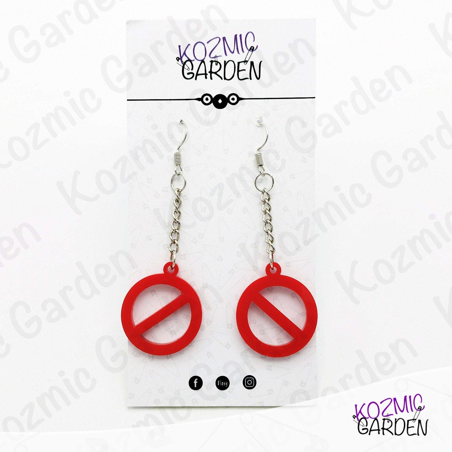 Forbidden Traffic Sign Earrings | Let your rebellious spirit shine!