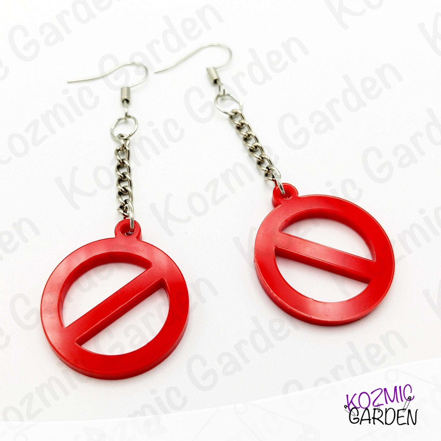 Forbidden Traffic Sign Earrings | Let your rebellious spirit shine!
