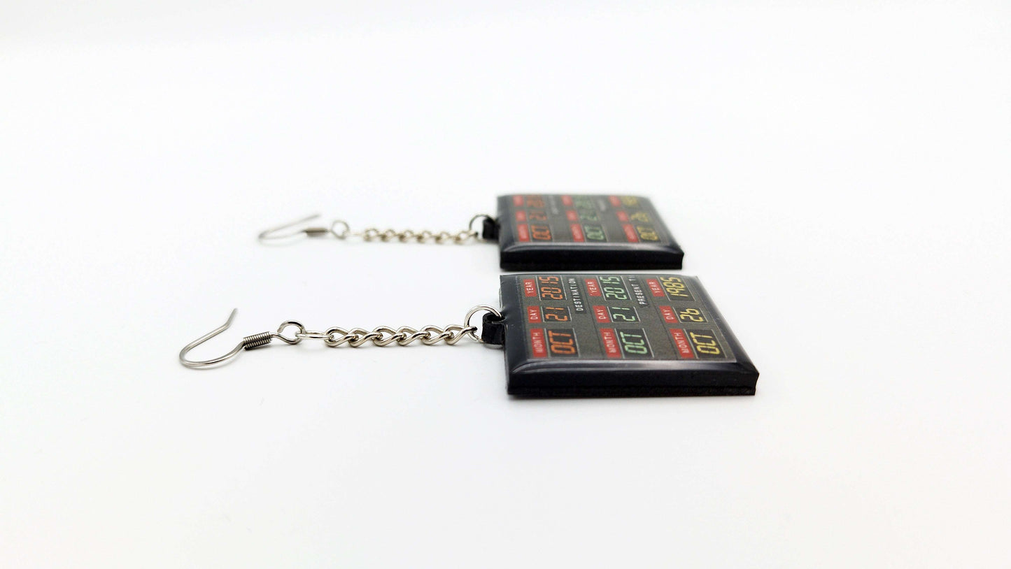 DELOREAN INSPIRED EARRINGS - Kozmic Garden