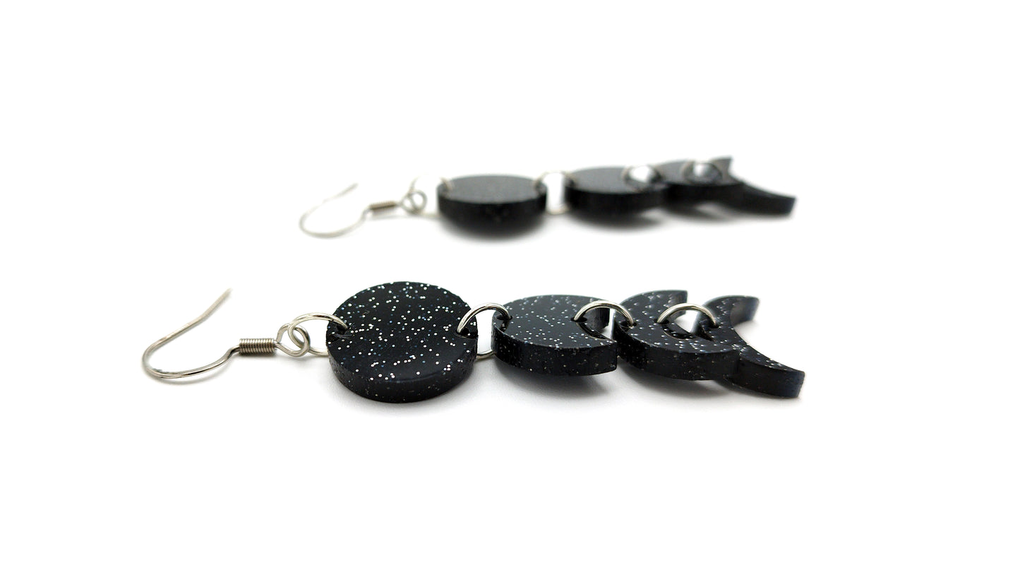 MOON PHASES EARRINGS - Kozmic Garden