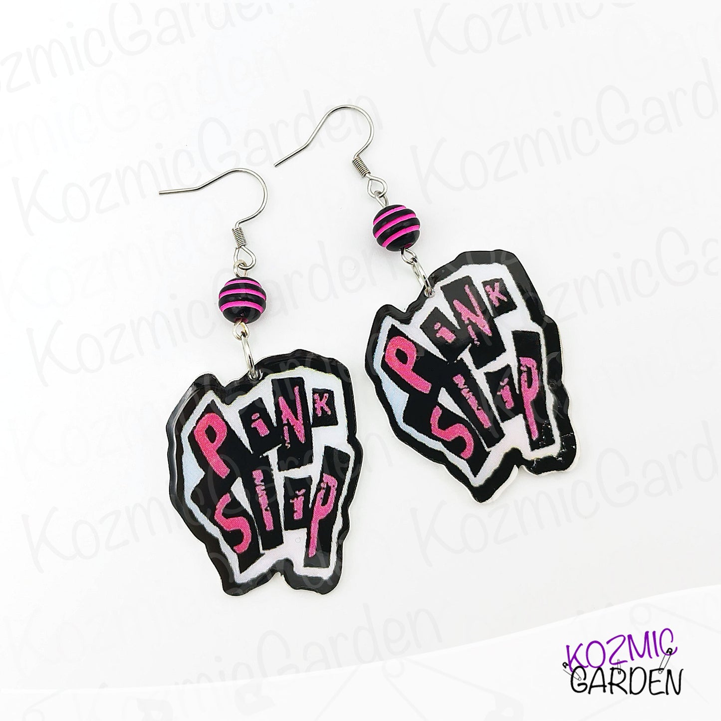 Pink Slip Punk Earrings – Inspired by Freaky Friday