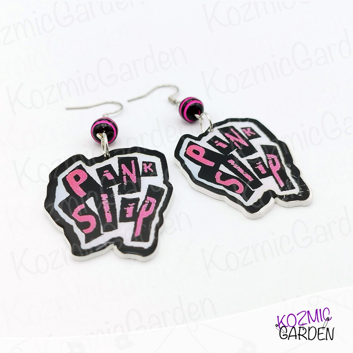 Pink Slip Punk Earrings – Inspired by Freaky Friday