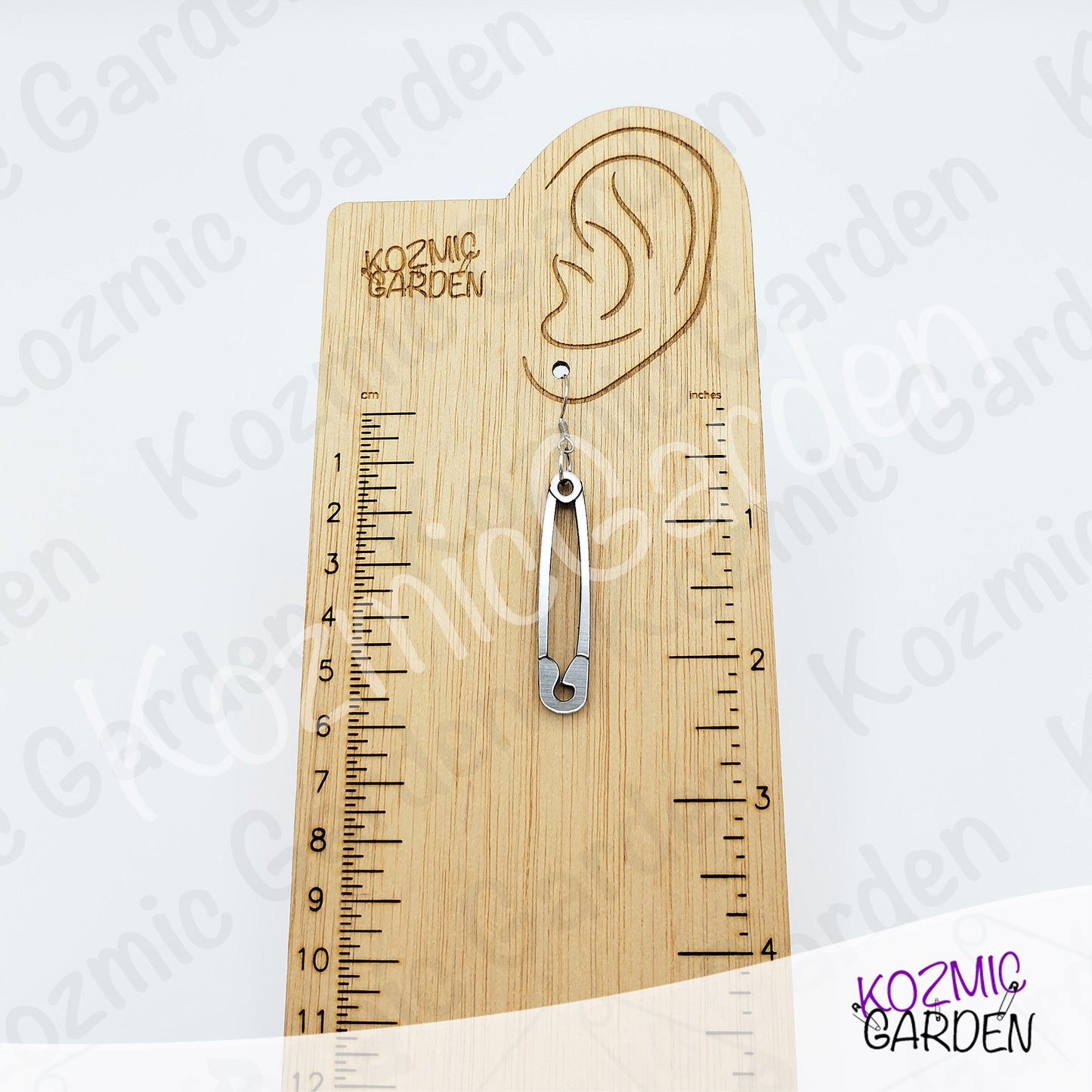 Silver Safety Pin Acrylic Earrings | Funny Punk Jewelry
