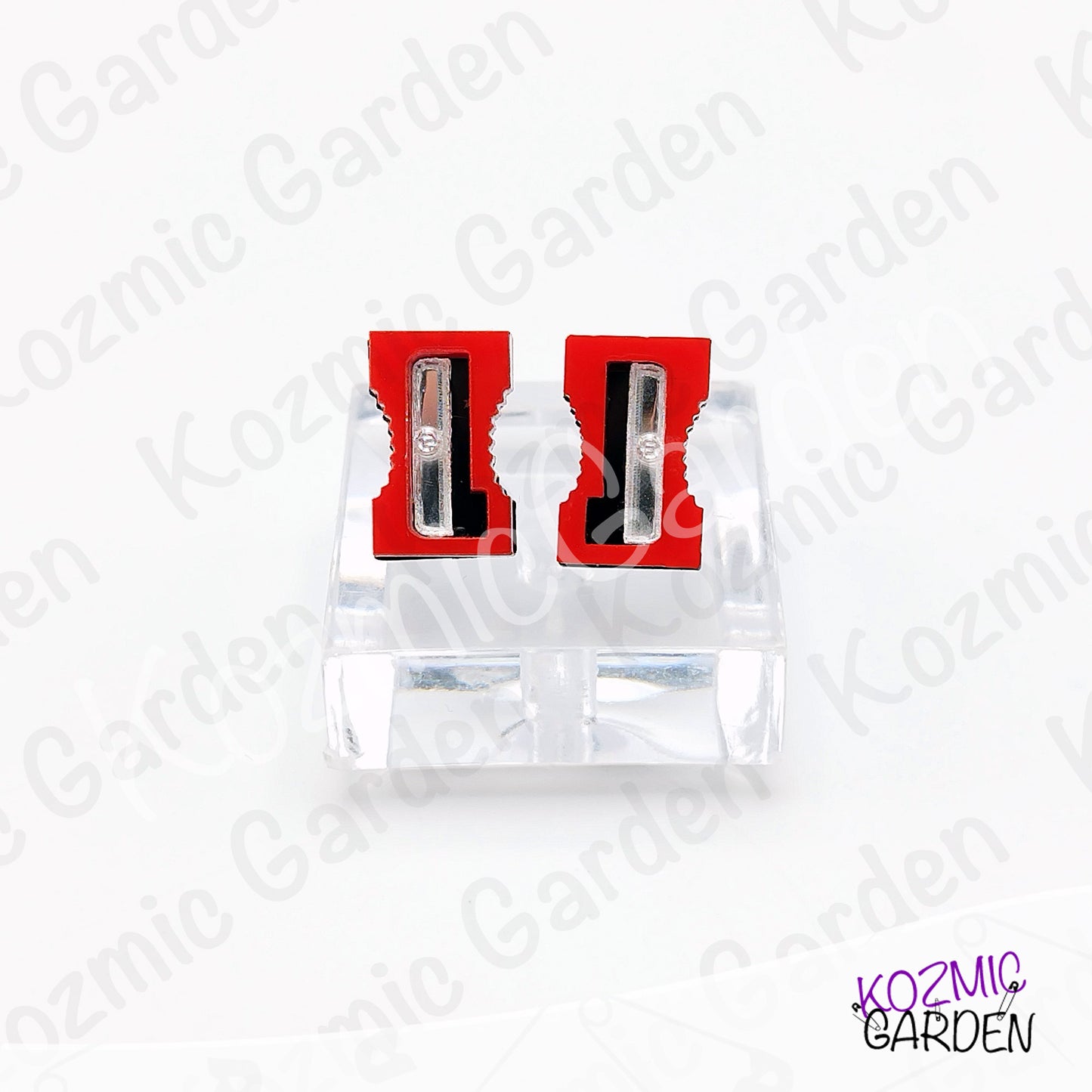 Funny Pencil Sharpener Stud Earrings – bright, quirky & super sharp!