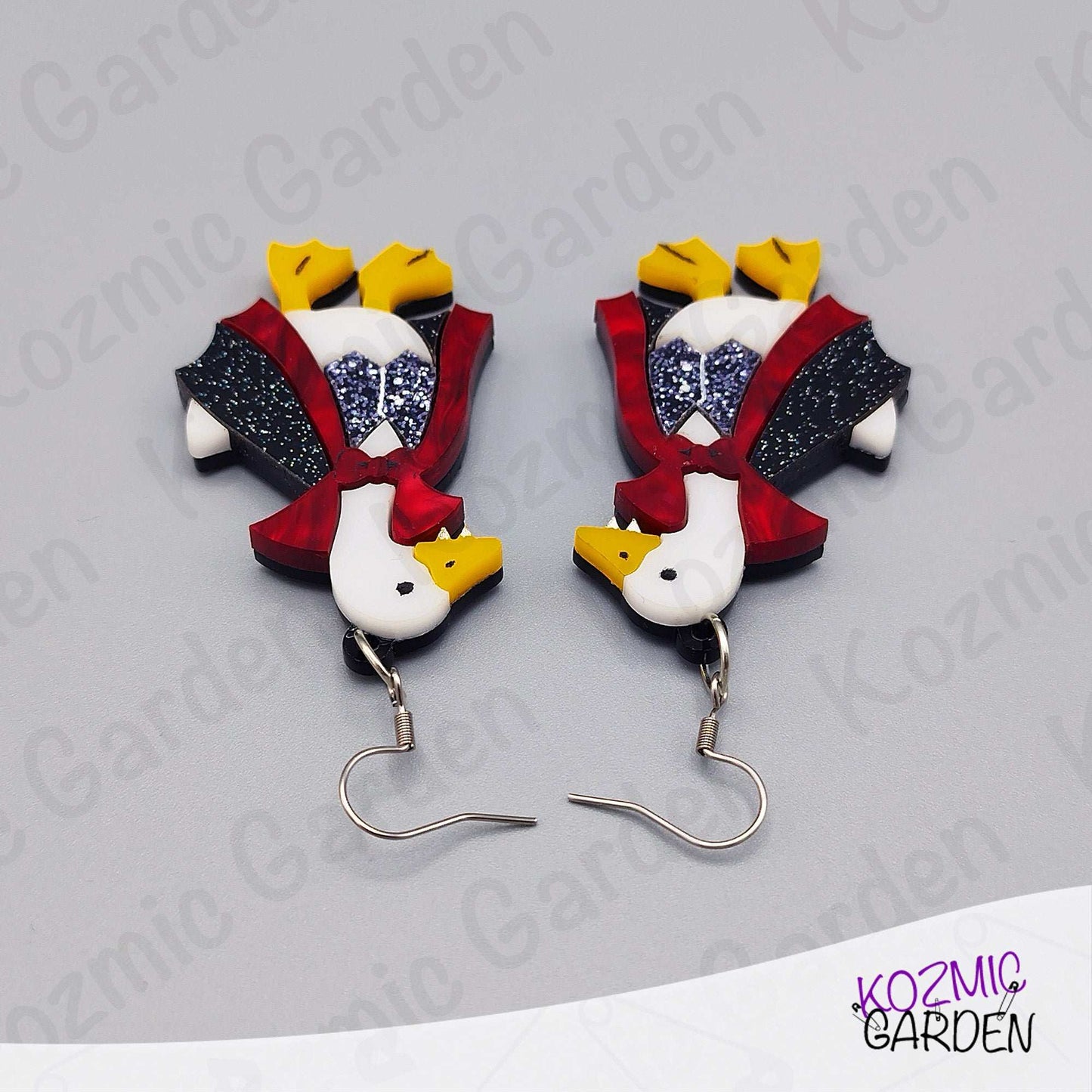 Vampire Goose Earrings – Spooky-Cute Halloween Handmade Jewelry
