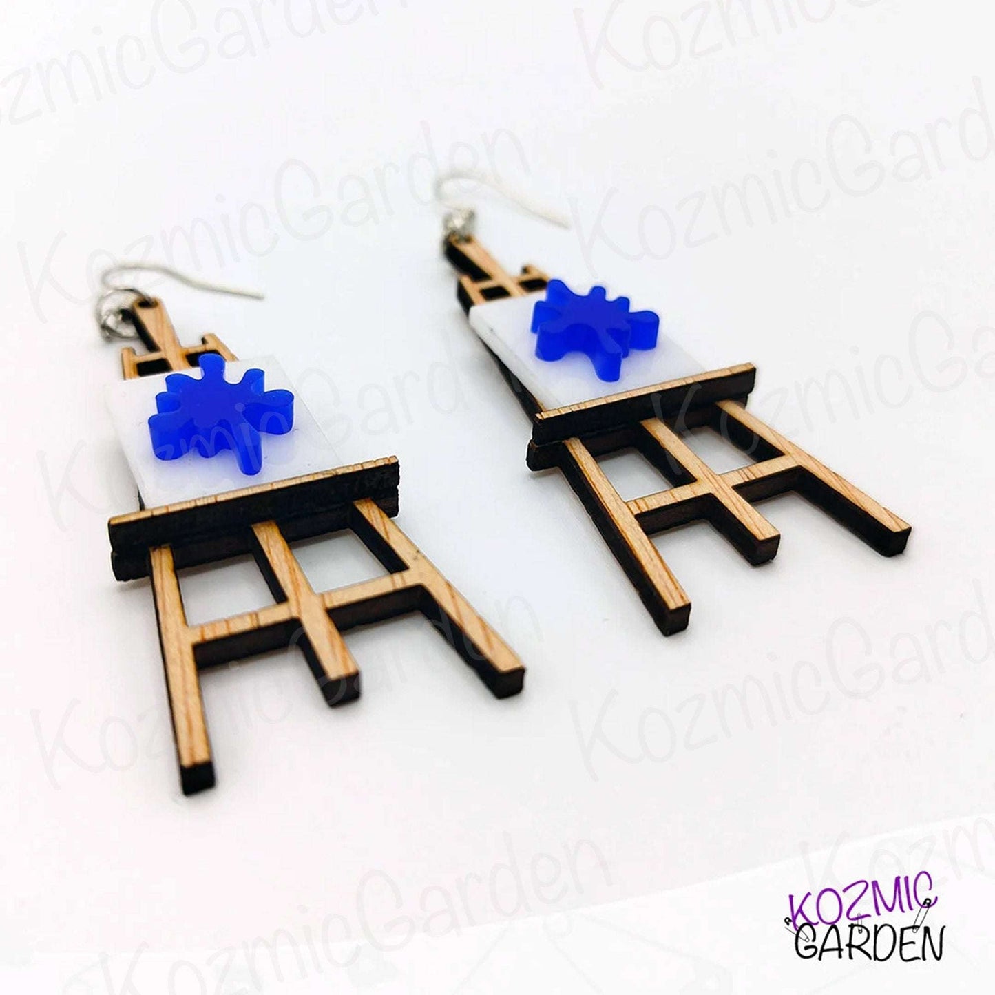 WOOD EASEL EARRINGS | Let Your Imagination Go Wild!