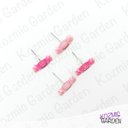 Axolotl Stud Earrings | Amphibian Jewelry | Cute Smiley Axie Head