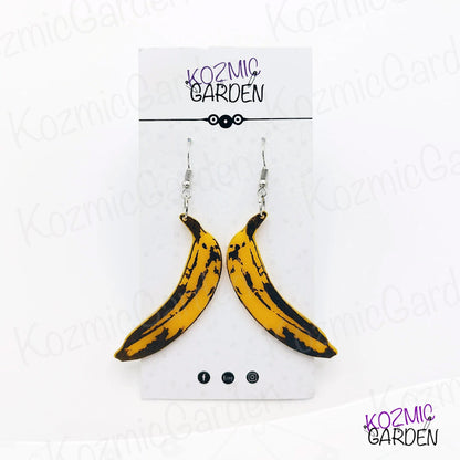 BANANA EARRINGS: Andy Warhol Inspired Pop Art for Your Ears!