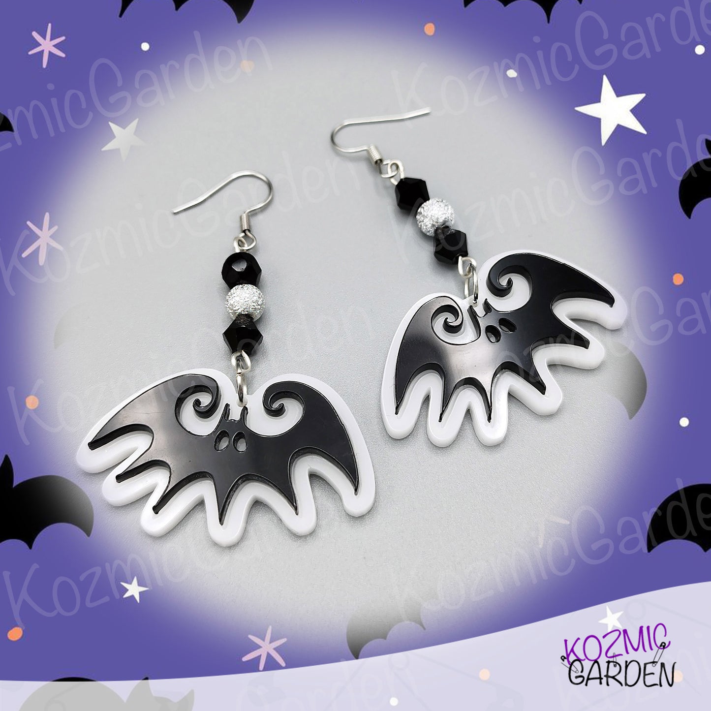 Tim Burton Style Bat Earrings | Cute and Quirky Little Bat!