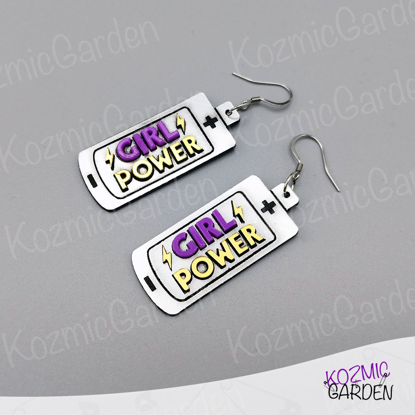 Girl Power Battery Earrings – For the Badass Feminist Ready to Charge Up!