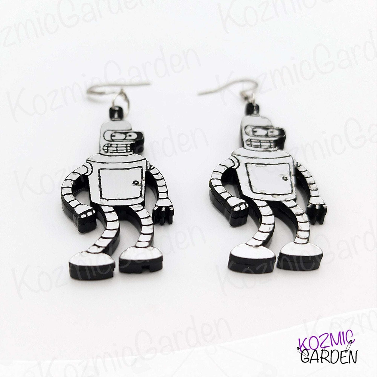 Bender the Robot Earrings | Kiss My Shiny Metal Ass!