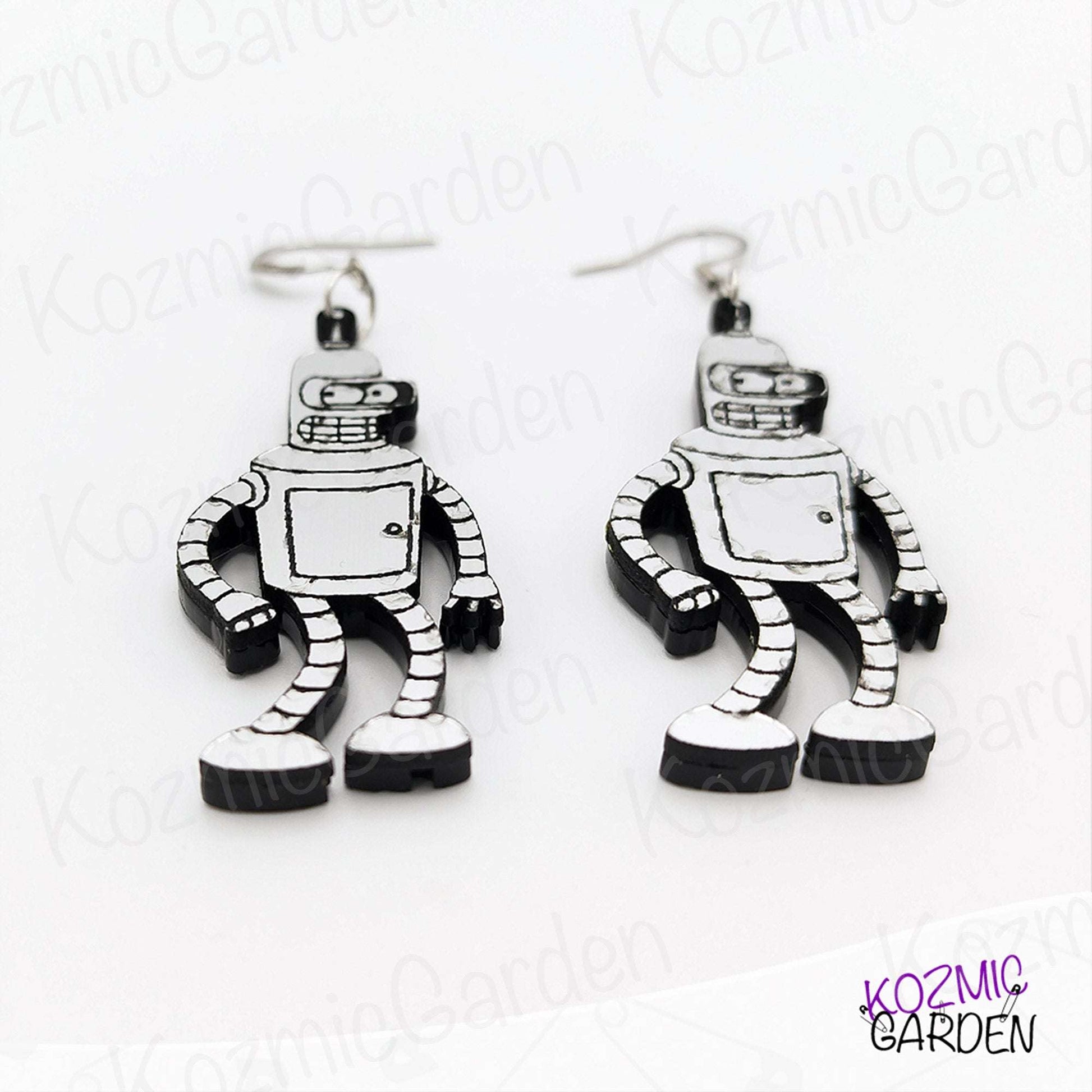 Bender the Robot Earrings | Kiss My Shiny Metal Ass!