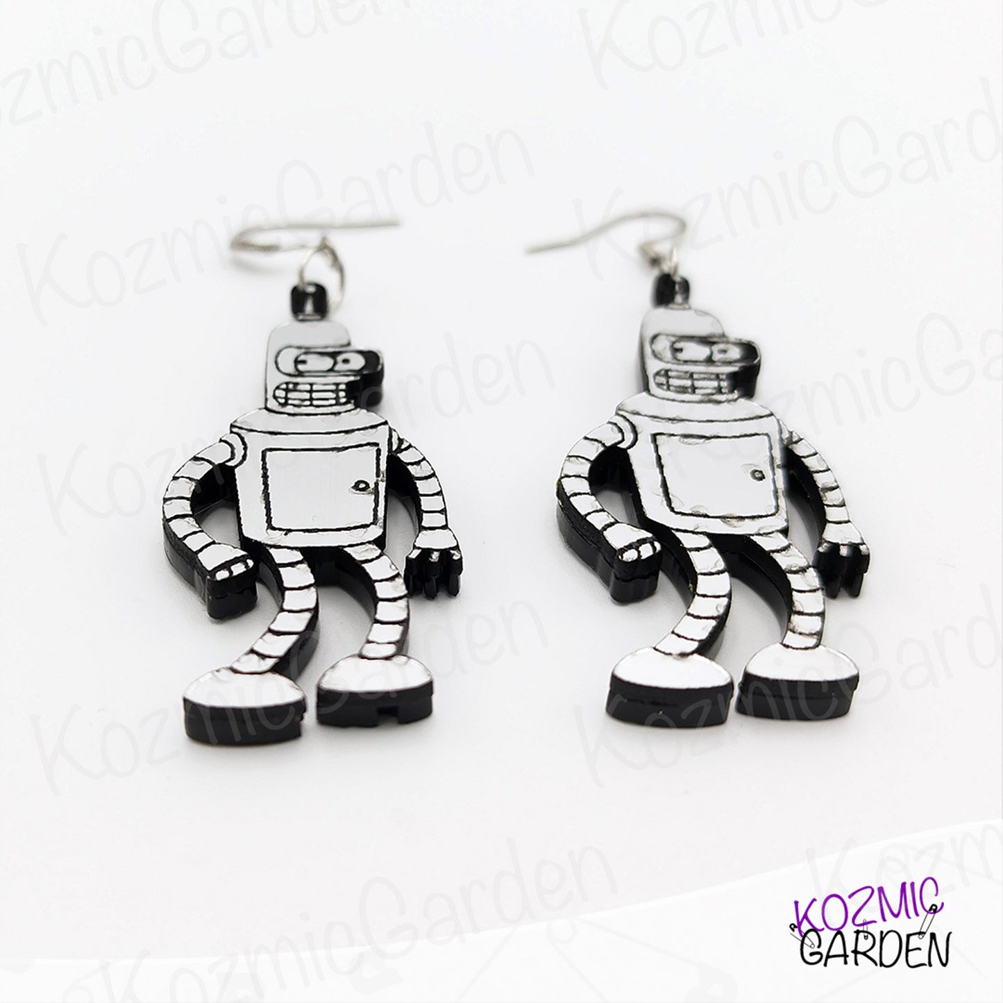 Bender the Robot Earrings | Kiss My Shiny Metal Ass!