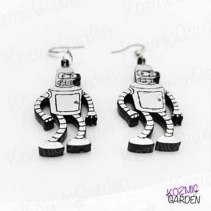 Bender the Robot Earrings | Kiss My Shiny Metal Ass!