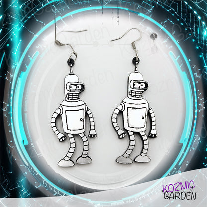 Bender the Robot Earrings | Kiss My Shiny Metal Ass!