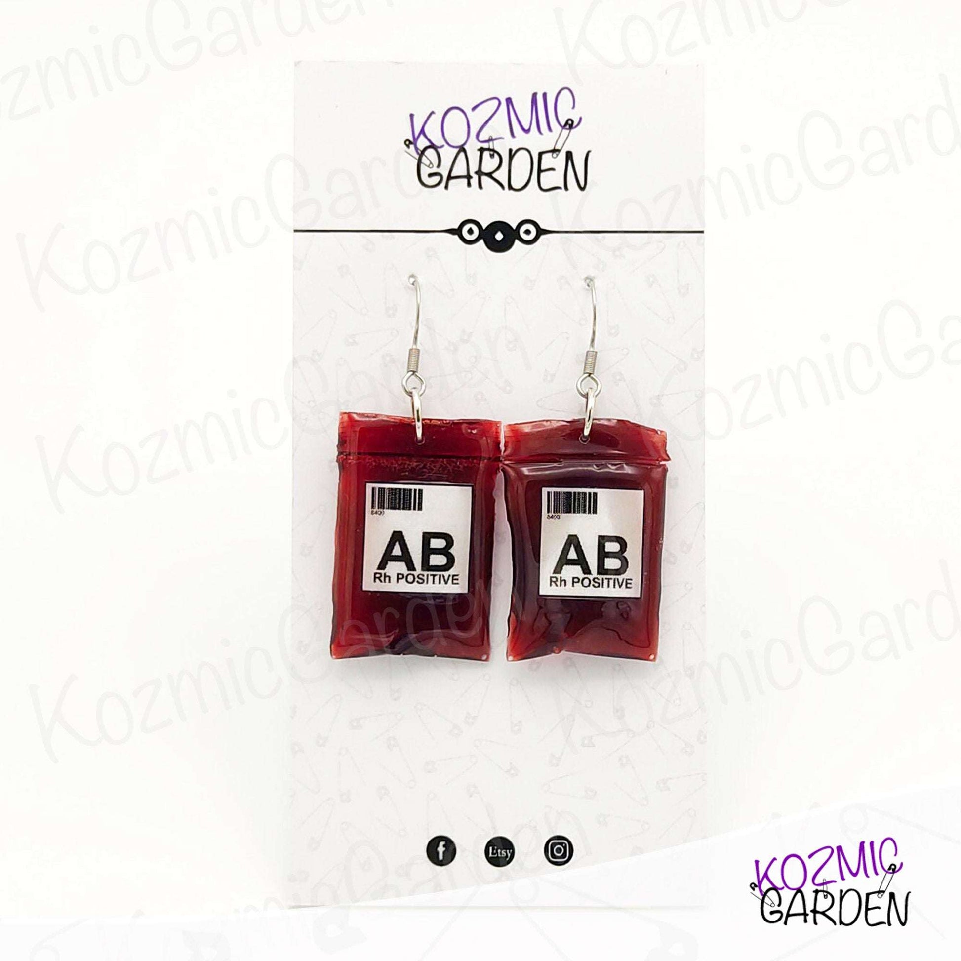 TRANSFUSION BLOOD BAG EARRINGS | Perfect for Blood Donors and Vampires Alike!
