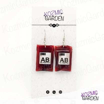 TRANSFUSION BLOOD BAG EARRINGS | Perfect for Blood Donors and Vampires Alike!
