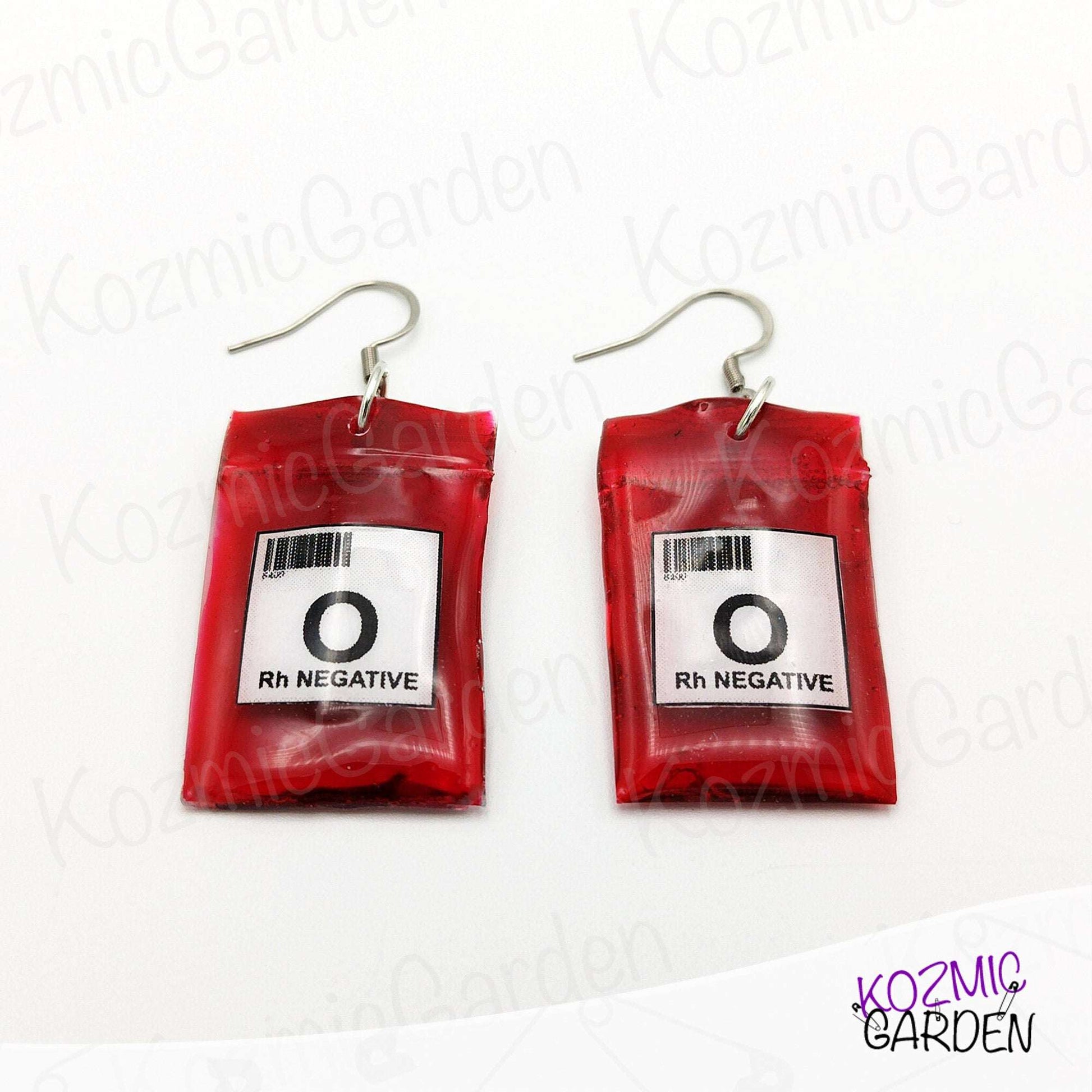 TRANSFUSION BLOOD BAG EARRINGS | Perfect for Blood Donors and Vampires Alike!