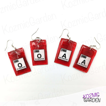 TRANSFUSION BLOOD BAG EARRINGS | Perfect for Blood Donors and Vampires Alike!