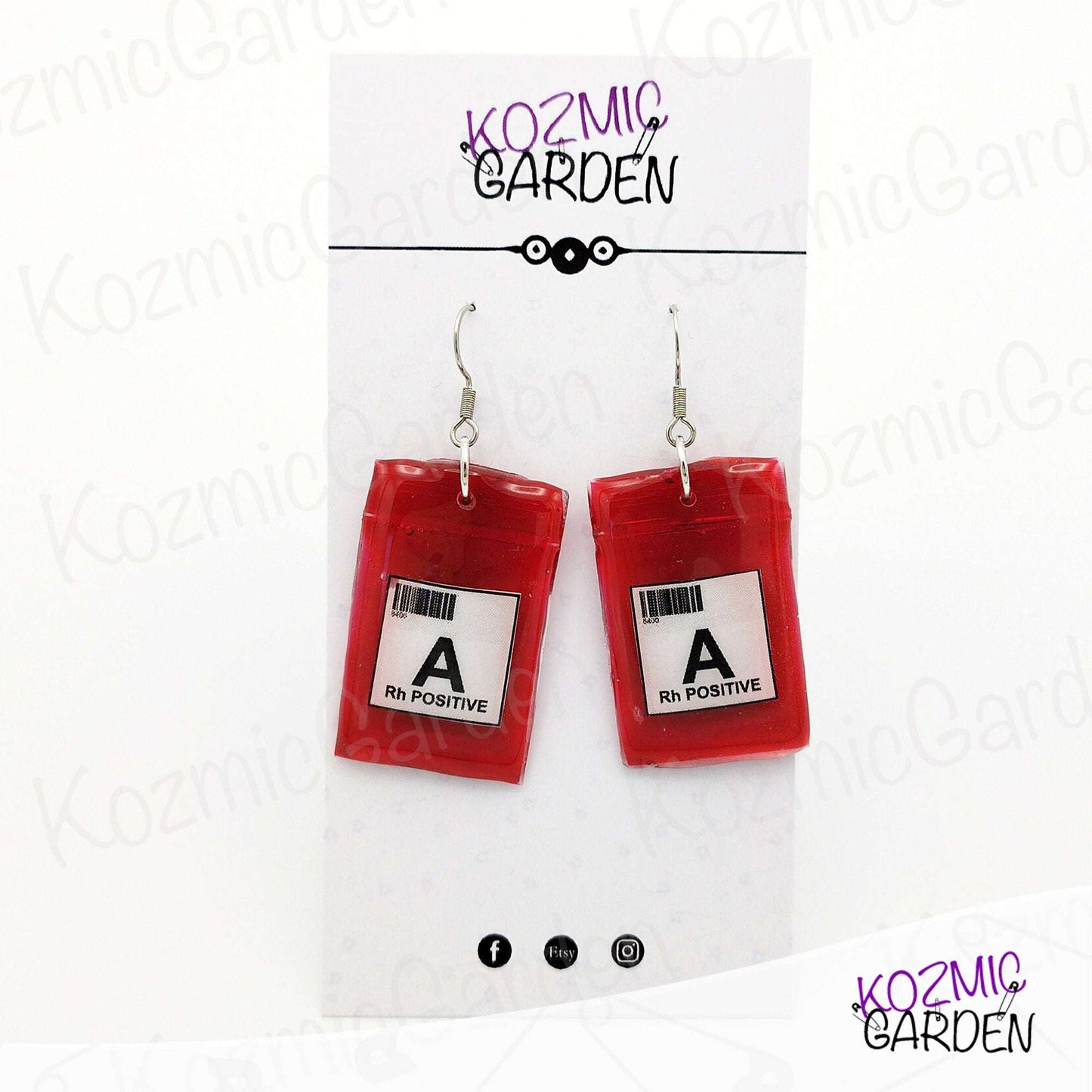 TRANSFUSION BLOOD BAG EARRINGS | Perfect for Blood Donors and Vampires Alike!