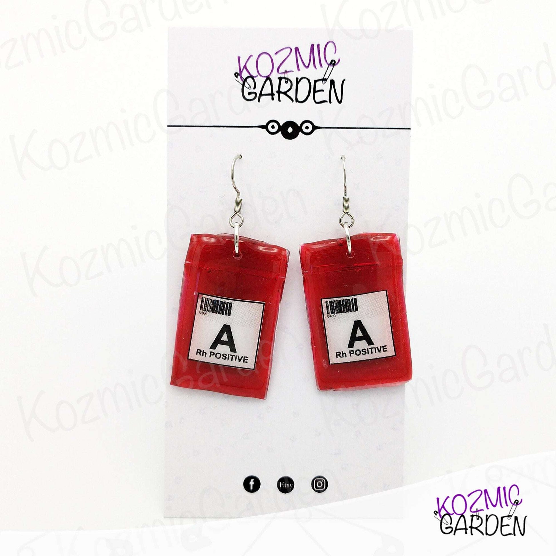 TRANSFUSION BLOOD BAG EARRINGS | Perfect for Blood Donors and Vampires Alike!