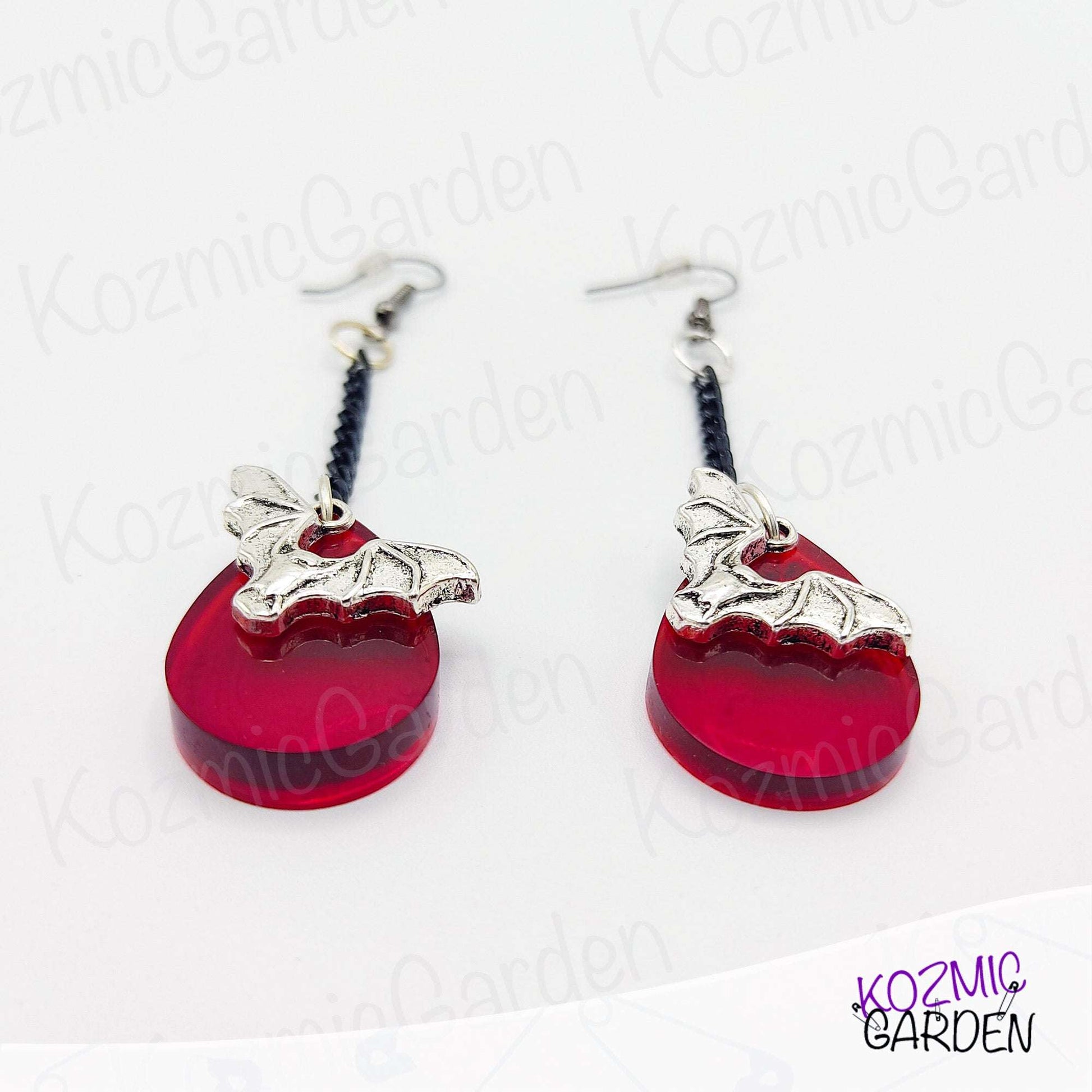 BLOOD DROP BAT EARRINGS | Take Care Your Dark Side!
