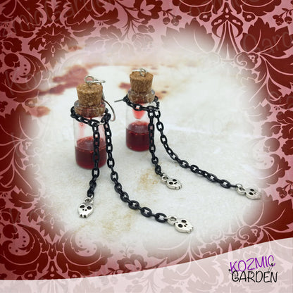 BLOOD VIAL EARRINGS | Drip in Dark Elegance!