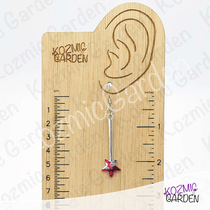 Bloody Magic Wand Earrings | Goth Fairy Jewelry | Dark Humor Earrings | Halloween
