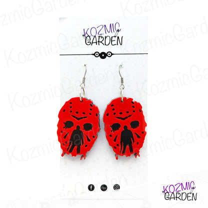 BLOODY JASON VOORHEES EARRINGS | Embrace the terror!