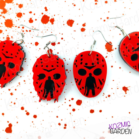 BLOODY JASON VOORHEES EARRINGS | Embrace the terror!