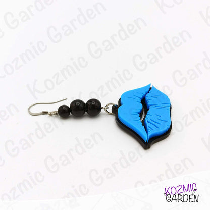 Blue Lips Earrings – Quirky, Sexy Statement Jewelry