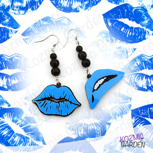 Blue Lips Earrings – Quirky, Sexy Statement Jewelry