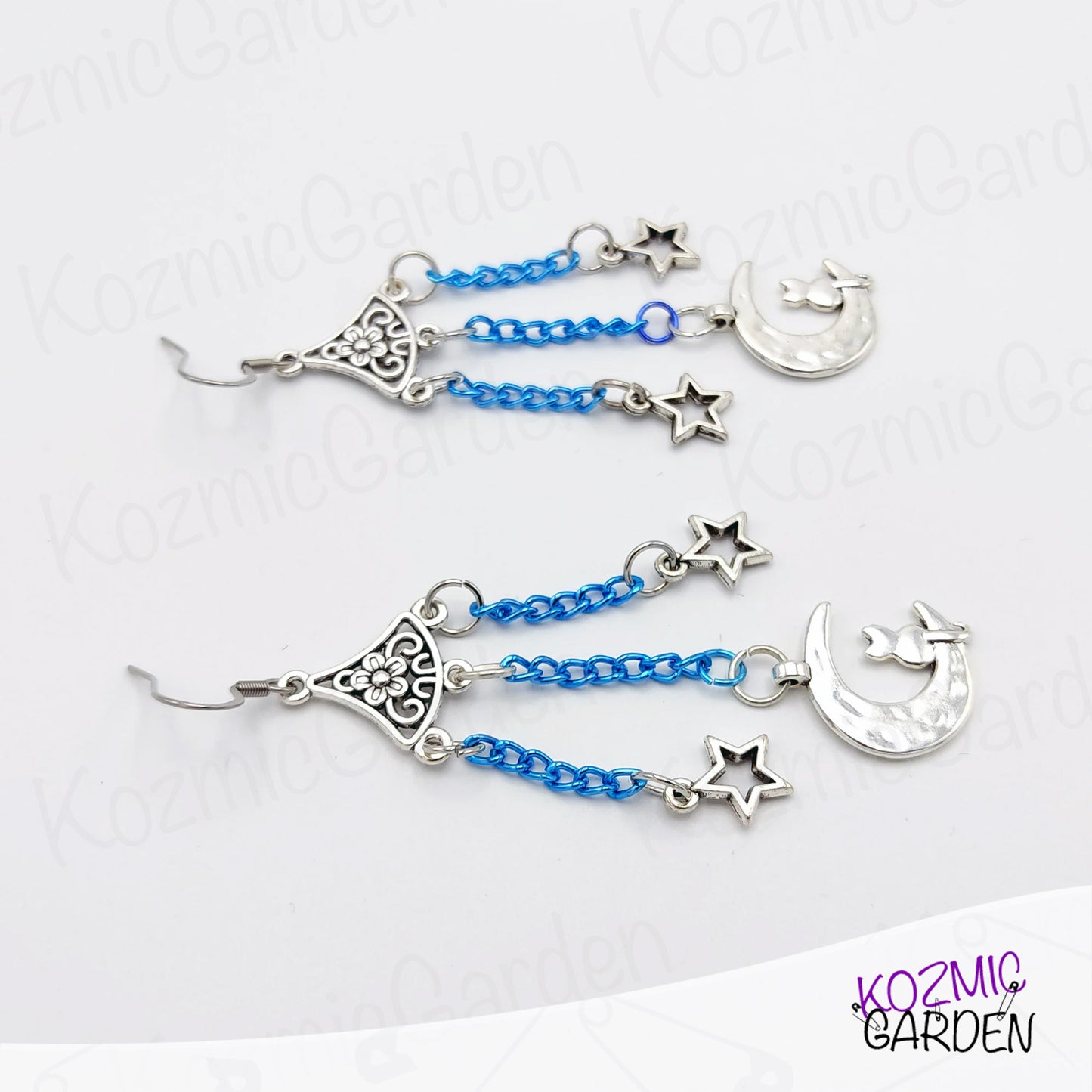 CAT ON THE MOON EARRINGS | Embrace celestial whimsy!