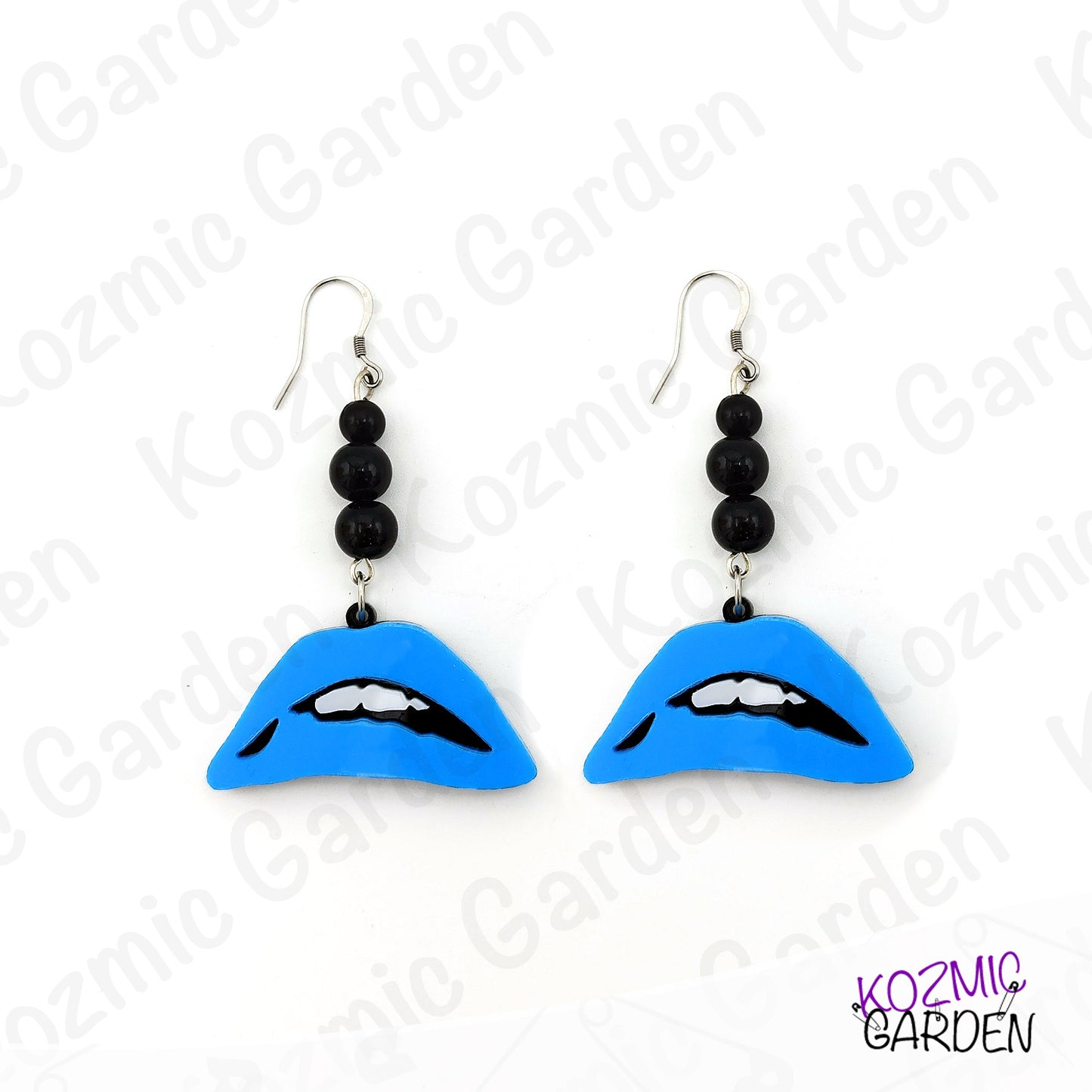 Blue Lips Earrings – Quirky, Sexy Statement Jewelry