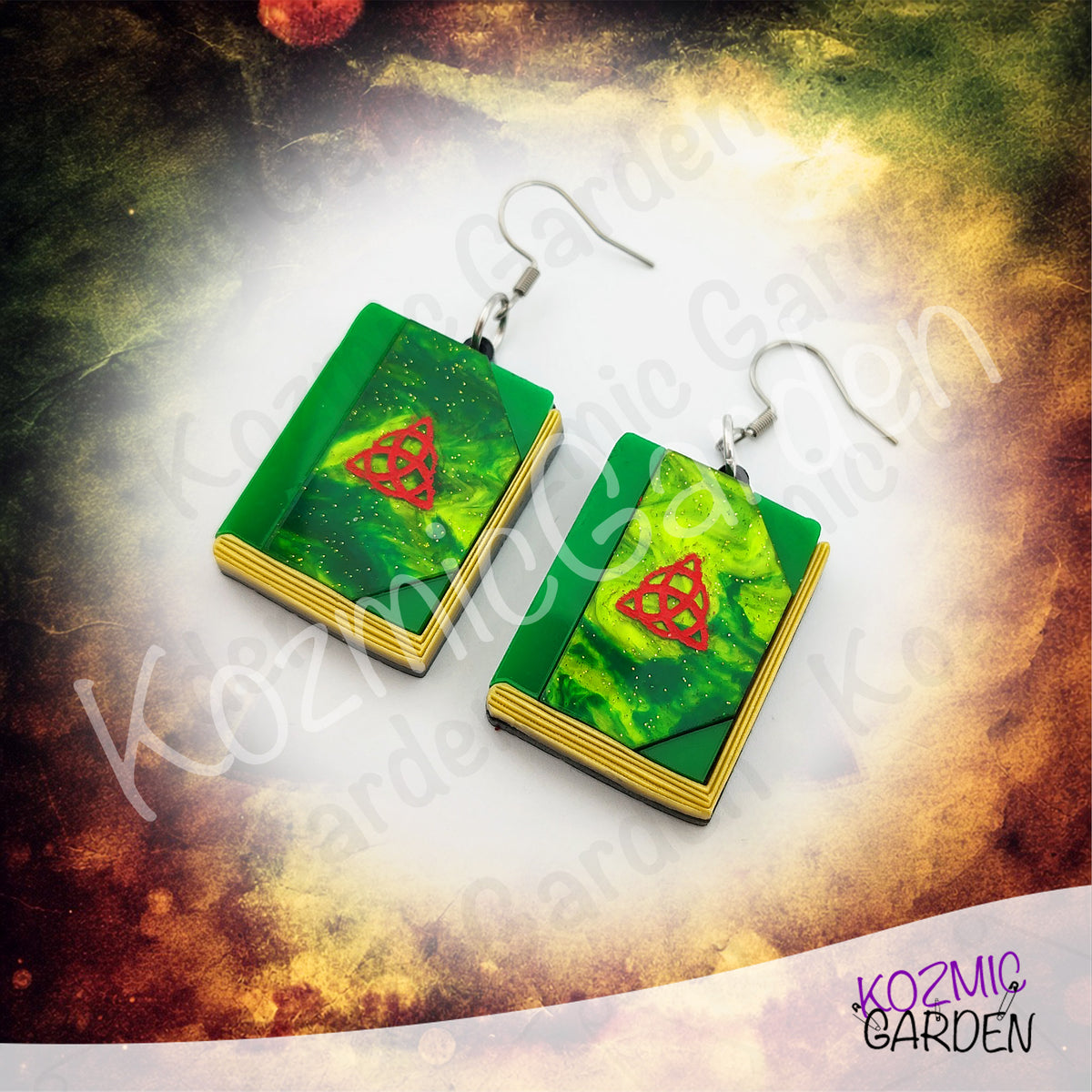 Book of Shadows Earrings | Spell Book Charmed Inspired Jewelry