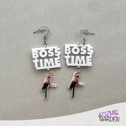 "Boss Time” Earrings – Tiny Bruce Springsteen Rockin’ That Born in the USA Vibe!