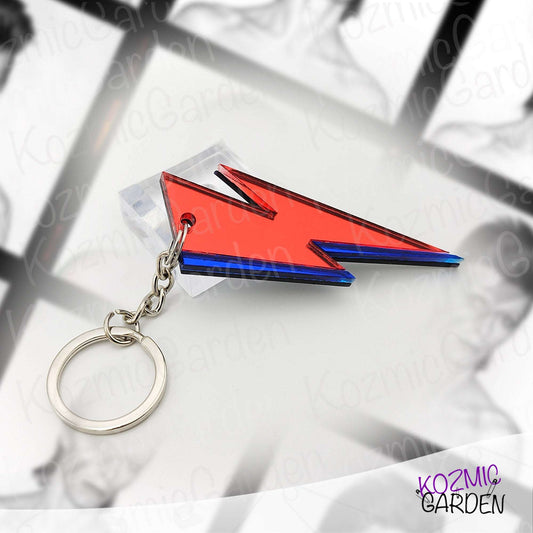 Aladdin Sane Lightning Bolt Keychain – Rock Your Keys in True Bowie Style