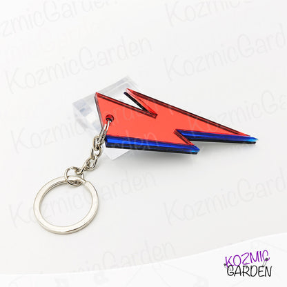 Aladdin Sane Lightning Bolt Keychain – Rock Your Keys in True Bowie Style