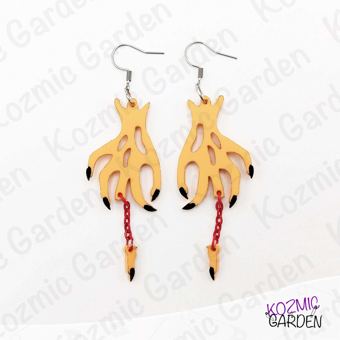 Chopped Finger Witch Hand Earrings – Gory Jewlery for Halloween!