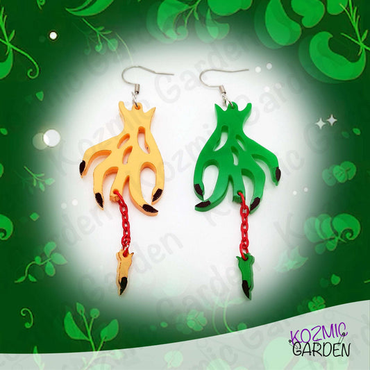 Chopped Finger Witch Hand Earrings – Gory Jewlery for Halloween!