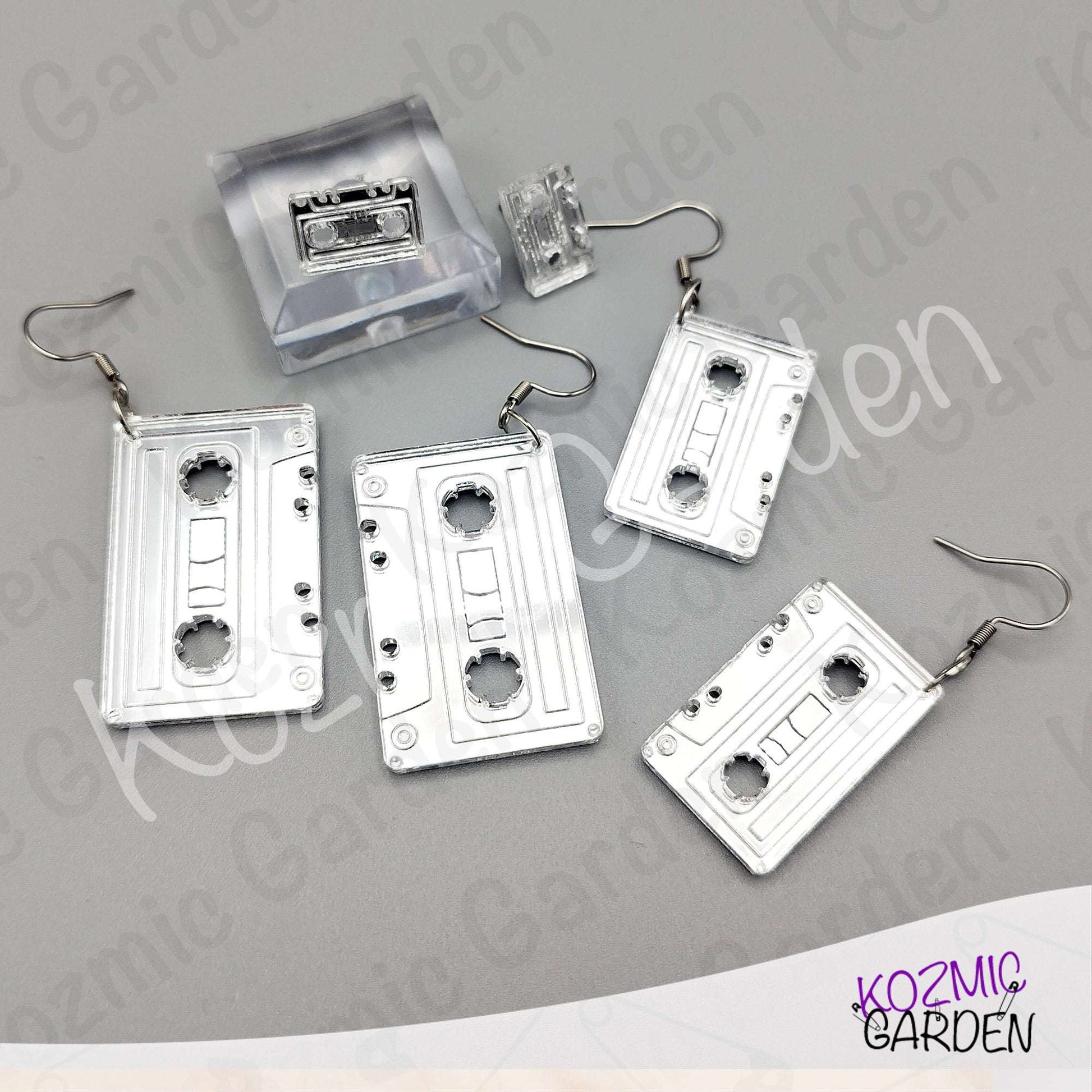 Cassette Tape Earrings | Retro Mixtape Jewelry – Nostalgic 80s Vibes Gift