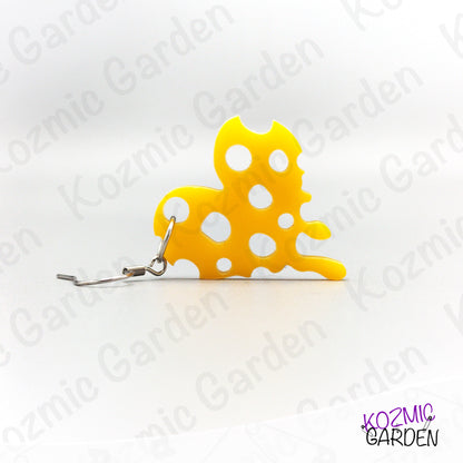 Heart-Shaped Cheese Earrings – Funny Anti-Valentine Jewelry