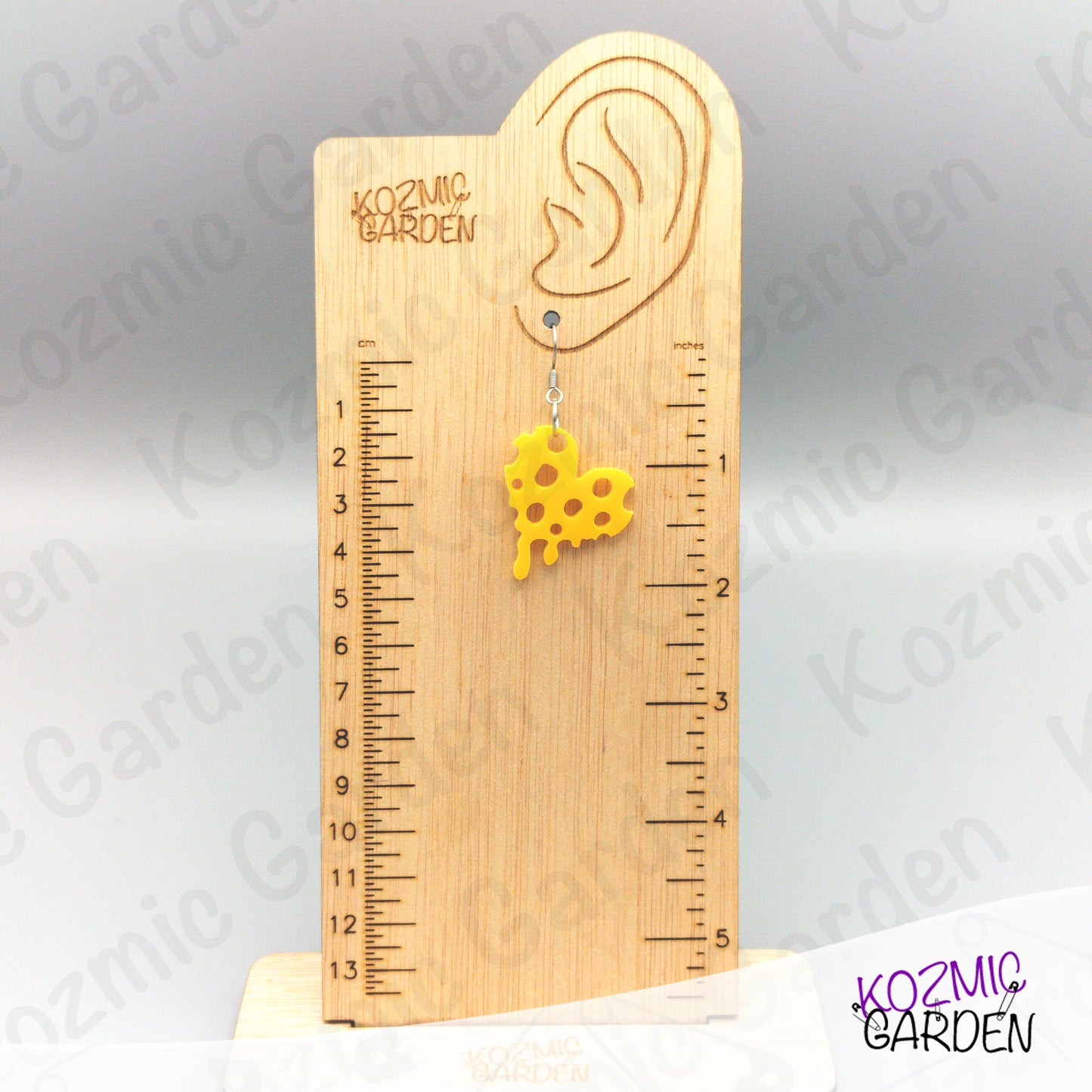 Heart-Shaped Cheese Earrings – Funny Anti-Valentine Jewelry