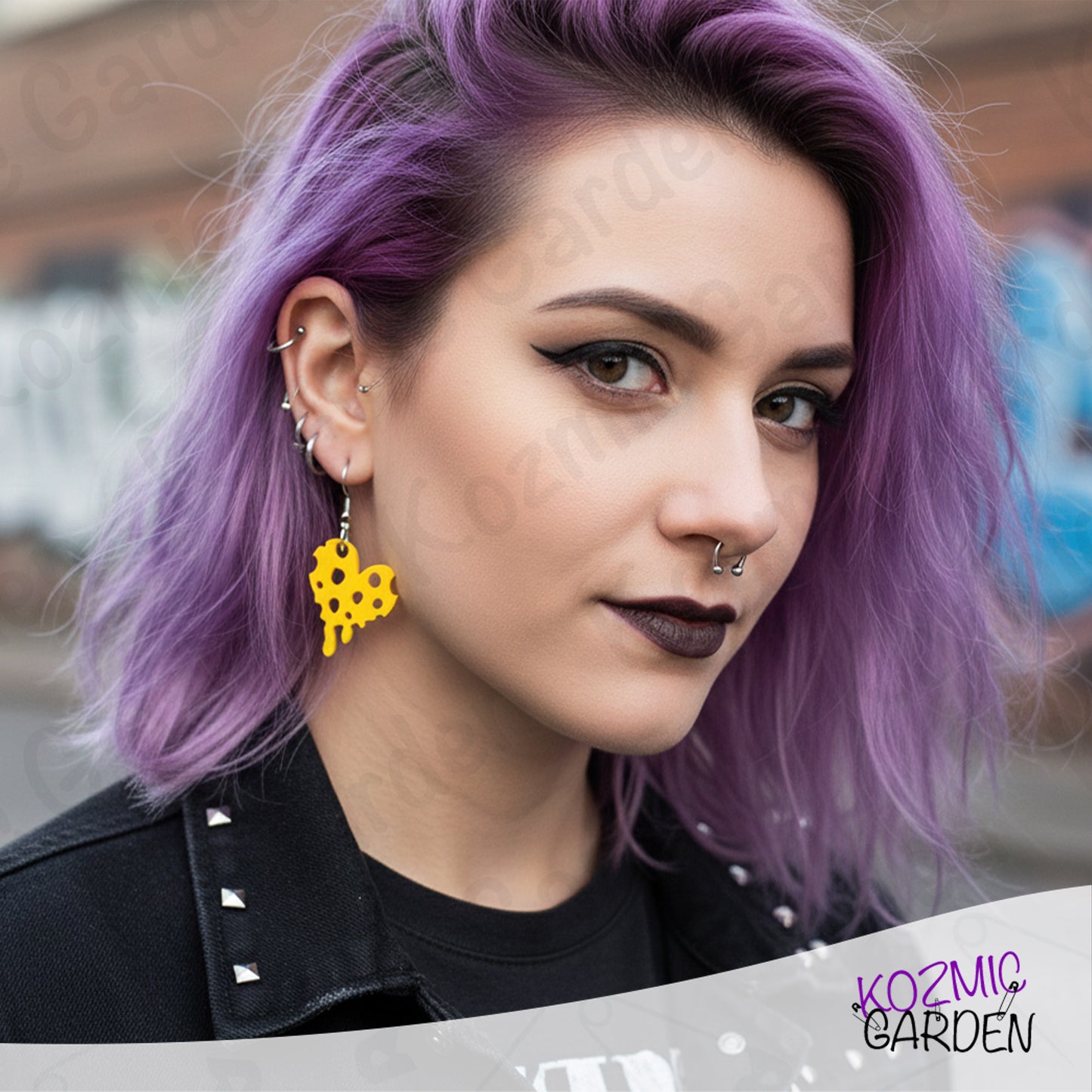 Heart-Shaped Cheese Earrings – Funny Anti-Valentine Jewelry