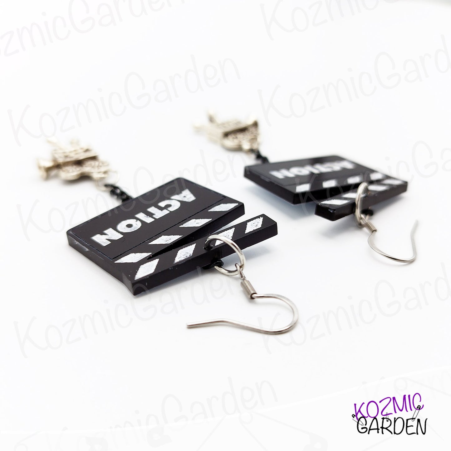 Cinema Clapboard Earrings - Lights, camera, action!