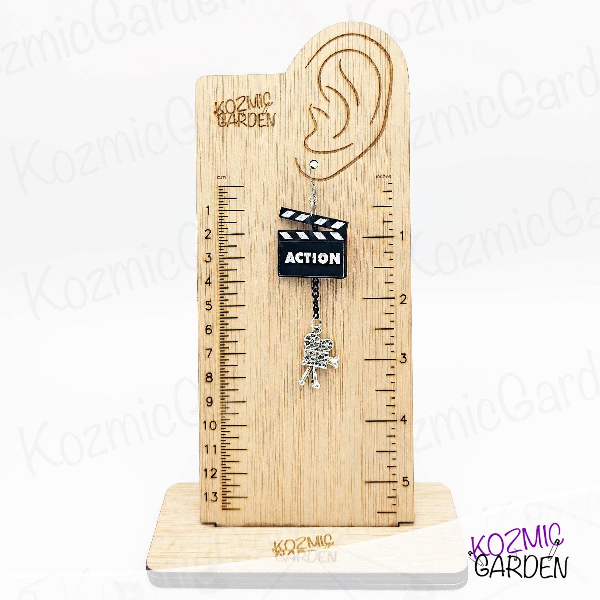 Cinema Clapboard Earrings - Lights, camera, action!