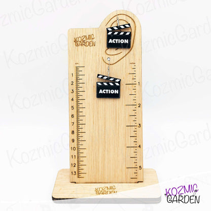 Cinema Clapboard Earrings - Lights, camera, action!